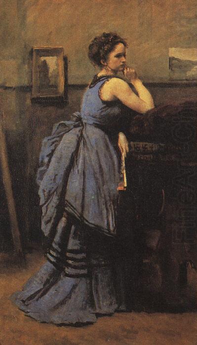 Woman in Blue,  Jean Baptiste Camille  Corot